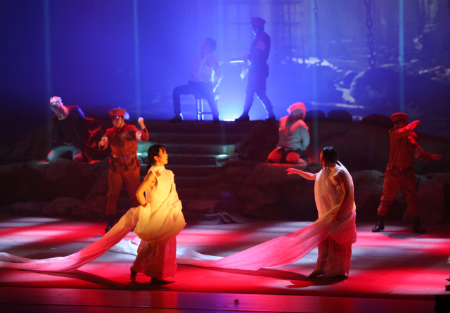 뮤지컬 ‘독립군 아리랑’ 공연 모습. 부산문화회관 제공