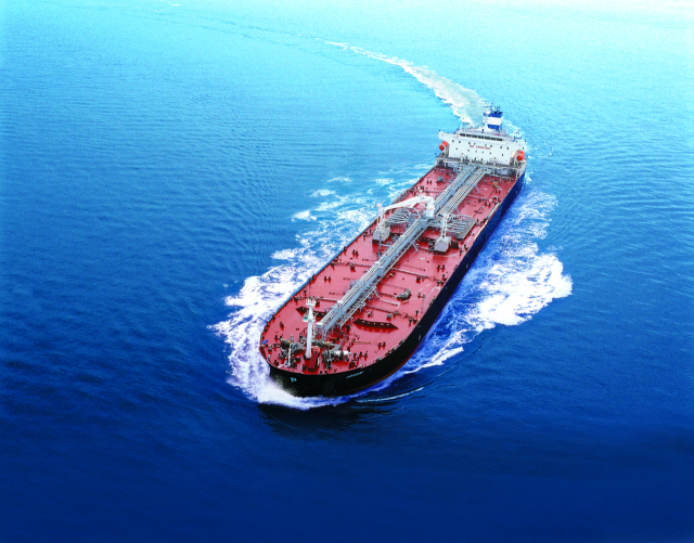 미국 최대 해운사인 인터내셔널 시웨이즈가 케이조선에 신규 발주한 선박과 동일한 7만 3600DWT(재화중량톤수) LR 1 탱커 선박. 출처 케이조선. 무보 제공