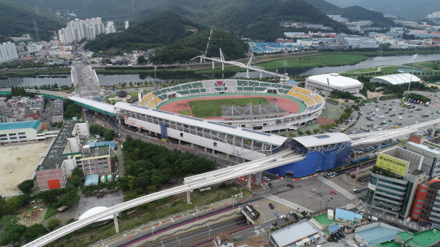 공사 중인 양산선 전경. 양산시 제공
