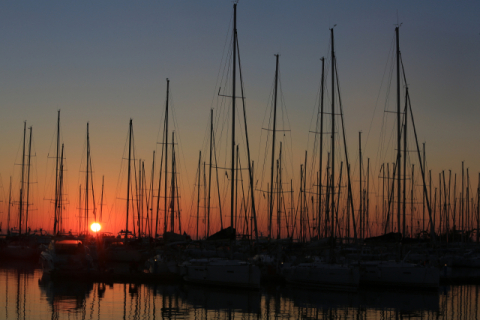 마리나의 해돋이는 항상 아름답다. 김영애 제공