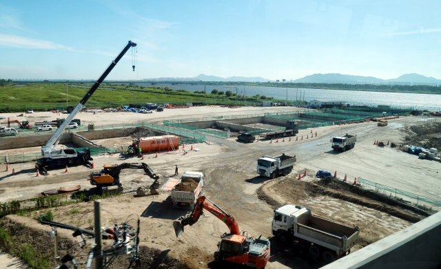 붕괴 사고가 발생했던 부산 사상구 부전마산복선전철 건설 현장. 정종회 기자 jjh@