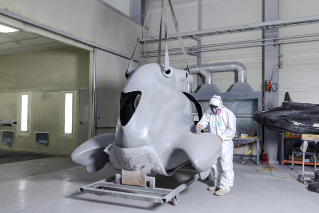 (주)엔젤럭스의 AAV(미래항공기체) 공정작업 모습. 엔젤럭스 제공