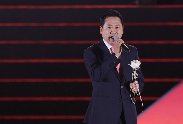 국민의힘 장동혁 당대표 후보가 22일 충북 청주시 흥덕구 청주오스코에서 열린 국민의힘 제6차 전당대회에서 비전 발표를 하고 있다. 연합뉴스