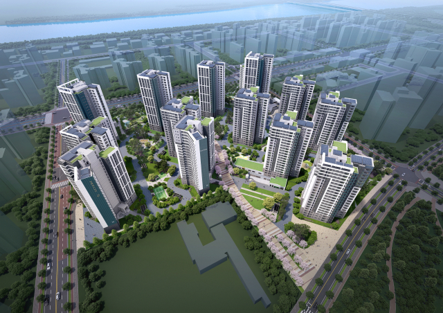 대우건설은 부산 강서구 에코델타시티 11블록에 ‘에코델타시티 푸르지오 트레파크’를 선보인다. 1370세대 규모의 대단지로 분양가 상한제가 적용돼 합리적인 가격에 공급될 것으로 기대된다. 해당 아파트의 조감도. 대우건설 제공