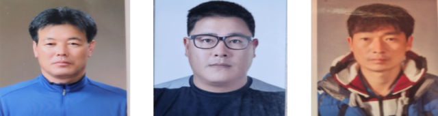 수협중앙회는 유엔(UN) 산하 국제해사기구(IMO)가 수여하는 올해 ‘바다의 의인상(IMO Award for Exceptional Bravery at Sea)’에 국내 연근해 어선 선장 3명이 선정됐다고 27일 밝혔다.(왼쪽부터) 임형택 선장, 박현우 선장, 박병석 선장. 수협 제공