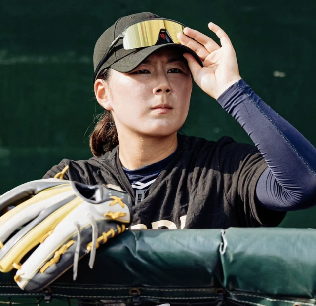 하동 출신 박주아 선수는 2020년 고등학교 시절부터 여자야구 국가대표로 선발돼 올해까지 6년 연속 태극마크를 달고 있다. 하동군 제공