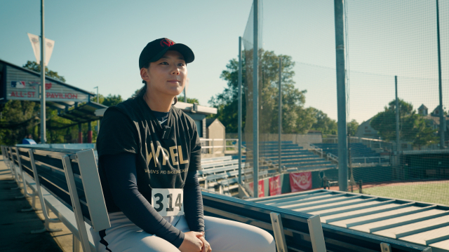 미국 여자프로야구 리그(WPBL) 최종 트라이아웃을 통과한 박주아 선수. 하동군 제공