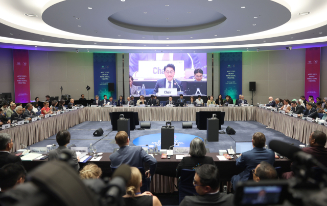 이호현 산업통상자원부 2차관은 27일 오후 4시 30분 부산 누리마루 APEC하우스에서 열린 ‘아시아태평양경제협력체(APEC) 에너지장관회의’에 참석해 개회사를 한 후 ‘안정적 전력공급, 전력망 안보, AI 활용 에너지혁신’ 등을 논의했다. 산업부 제공