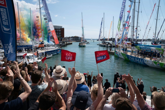 클리퍼 세계일주 요트대회 모습. 통영시 제공