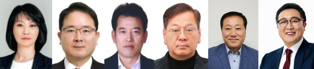 부산시가 9월 1일 자로 정무라인 인사를 냈다. 왼쪽부터 전진영 정책수석보좌관, 김민수 정무기획보좌관, 원영일 대변인, 박광명 서울본부 대외총괄보좌관, 이치우 대외협력보좌관, 전성하 미래전략보좌관. 부산시 제공