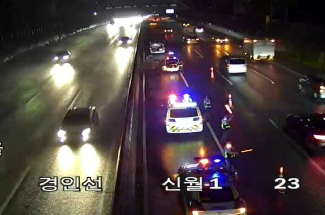 사고 지점. 현장 CCTV 화면