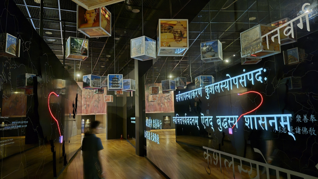 불경이 우리나라로 전해진 과정을 설명하는 대장경테마파크 대장경천년관 대장경로드실. 남태우 기자