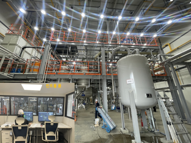 JNC머트리얼즈가 충북 제천시에 구축한 '그래핀 양산 설비(플랜트)'. KERI 제공
