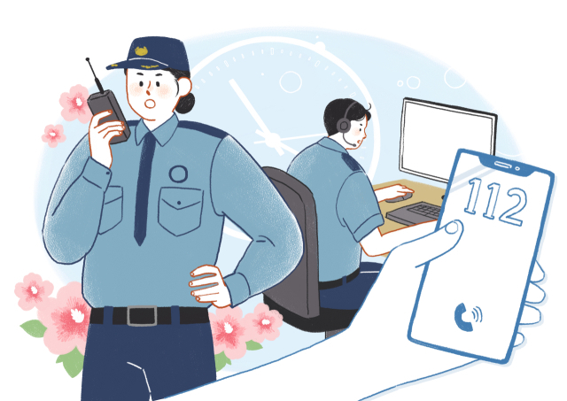 112신고 처리하는 경찰관 이미지. 이미지투데이 제공