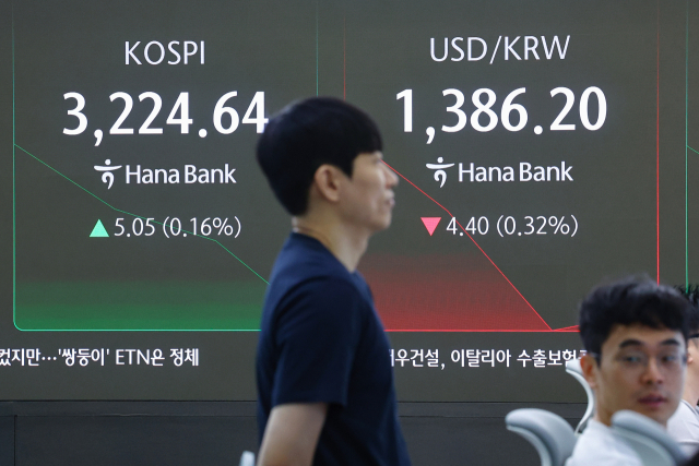 국내 증시가 박스권 흐름을 이어가는 가운데 이달 들어 개인은 지수 하락에 외국인은 상승에 대거 베팅하며 엇갈린 모습을 보인 것으로 나타났다. 9일 오전 서울 중구 하나은행 본점 딜링룸 현황판에 코스피, 원달러 환율이 표시돼 있다. 연합뉴스