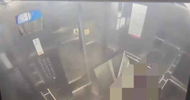 지난 4일 부산 부산진구의 한 건물에서 승강기가 갑자기 수직으로 상승한 뒤 벽과 충돌하면서 40대 여성 승객이 크게 다쳤다. 제보자 제공