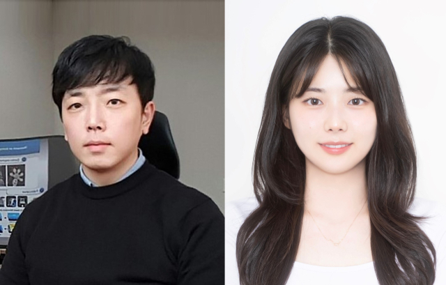 UNIST 정훈의 교수(좌측)과 김소미 연구원(제1저자). UNIST 제공