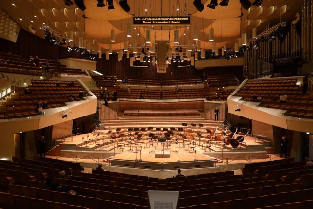 부산시립교향악단의 독일 순회공연 첫 번째 무대가 펼쳐질 '베를린 필하모니 메인 오디토리움'. 박석호 기자