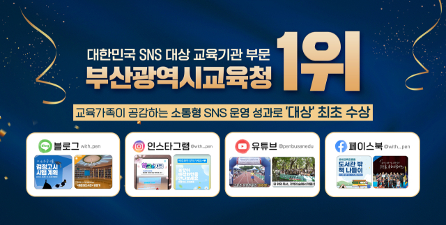 부산시교육청이 ‘2025 대한민국 SNS 대상’ 공공기관 교육부문에서 1위를 차지했다. 부산시교육청 제공