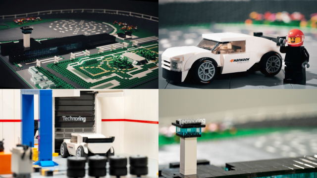 레고 블록으로 구현한 한국타이어의 테스트 트랙 한국테크노링.한국타이어제공