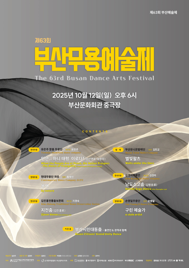제63회 부산무용예술제 포스터. 부산무용협회 제공