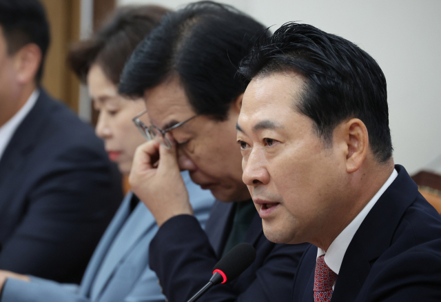 국민의힘 장동혁 대표가 9일 서울 여의도 국회에서 열린 최고위원회의에서 발언하고 있다. 연합뉴스