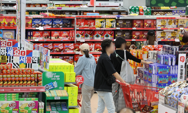 한 대형마트에서 시민들이 장을 보고 있다. 연합뉴스