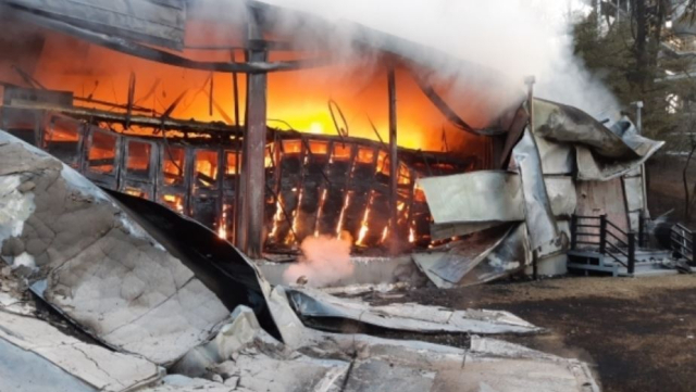 태양광-ESS 시설 화재사고 현장 모습. 부산일보DB