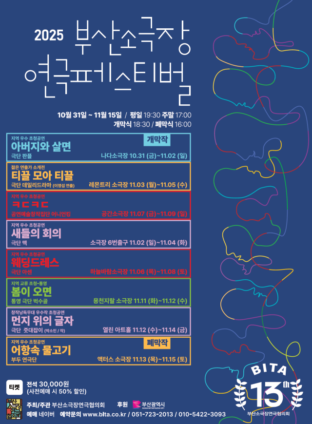 제13회 부산소극장연극페스티벌 공식 포스터. 부산소극장연극협의회 제공