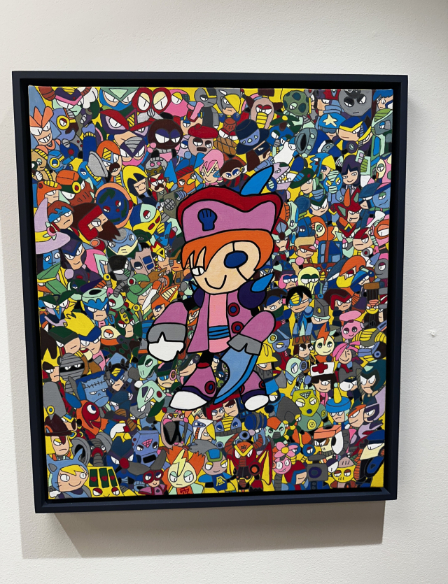 로봇 그림을 주로 그리는 황성제 작가의 최신작. 김은영 기자 key66@