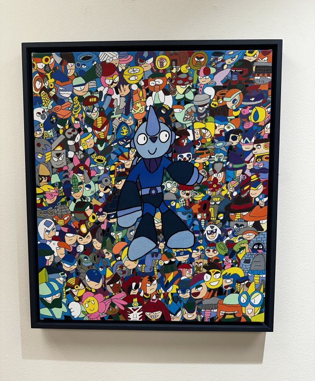 로봇 그림을 주로 그리는 황성제 작가의 최신작. 김은영 기자 key66@