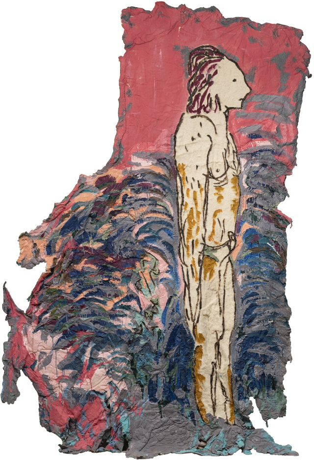 방정아, 소름쫙, Arcylic coloring on cotton lumps, 2025. 맥화랑 제공