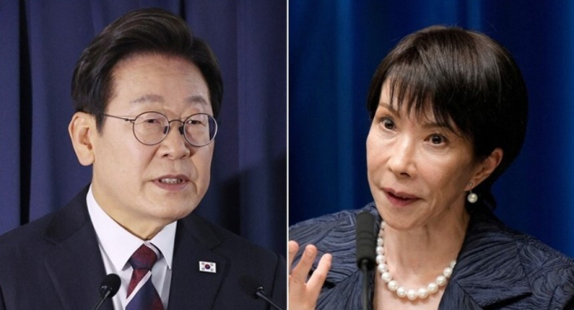 이재명 대통령(왼쪽)과 다카이치 사나에 일본 총리. 로이터연합뉴스·연합뉴스 자료사진.