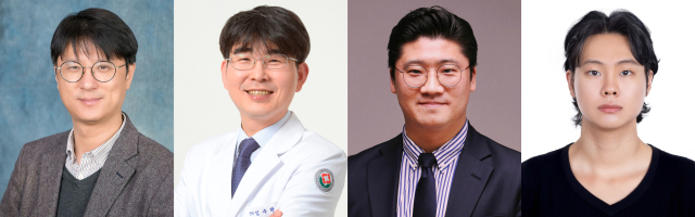 (왼쪽부터) GIST 이재영 교수, 전남의대 김수완 교수·서상헌 교수, GIST 이승준 박사과정생. GIST 제공