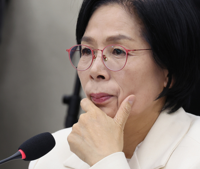 29일 서울 여의도 국회 과학기술정보방송통신위원회에서 열린 과학기술정보통신부 등에 대한 종합감사에 최민희 위원장이 참석해 있다. 연합뉴스