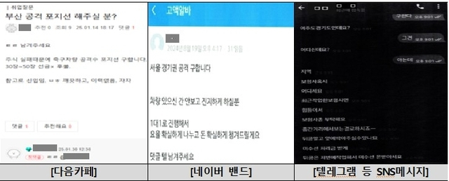 자동차 고의사고 공모자 모집 사례. 금융감독원 제공