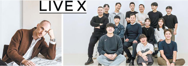 부산 뷰티 스타트업 라이브엑스(가운데 위)가 글로벌 디자이너 잭 달 사쿠라이(왼쪽), 부산 디자인 기업 오알스튜디오와 손잡고 새로운 브랜드 디자인을 만든다. 부산디자인진흥원 제공