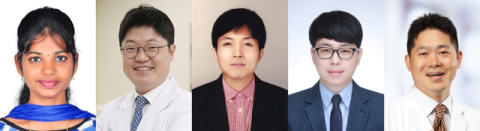 연구팀. (왼쪽부터) Priya Ranganathan, 한승훈, 김인걸, 남승윤, 정은재.