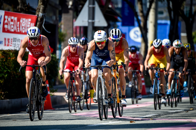 2025 통영 월드트라이애슬론컵 대회가 오는 14일부터 16일까지 3일간 도남동 트라이애슬론 광장과 시내 일원에서 열린다. 통영시 제공