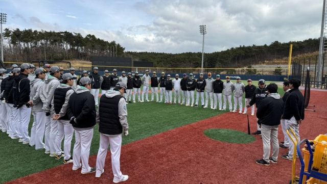 부산 기장군에서 진행한 KT 위즈 전지훈련 모습. 기장군도시관리공단 제공