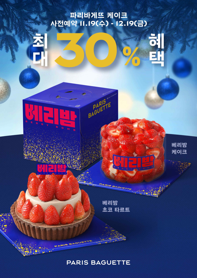 파리바게뜨, 크리스마스 케이크 공개...예약하면 최대 30% 할인 - 뉴스 썸네일 이미지