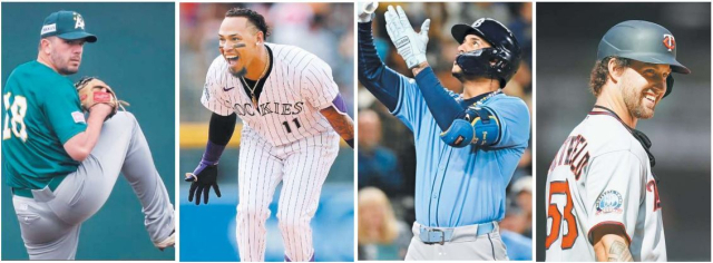 프로야구 롯데 자이언츠에 입단 가능성이 점쳐지는 외국인 선수들. 왼쪽부터 루이스 소프, 올란도 아르시아, 호세 시리, 애런 화이트필드. 인스타그램 캡처