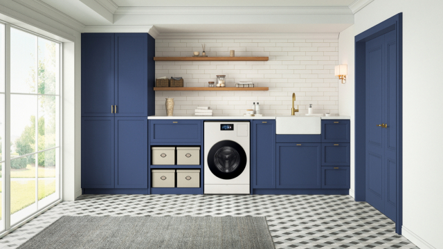 미국 주택 구조에 특화된 벤트(굴뚝) 타입의 삼성전자 ‘비스포크 AI 콤보’ 세탁건조기.삼성전자 제공