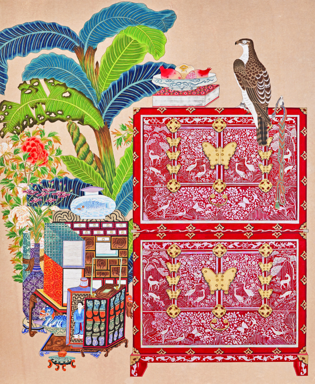 제51회 부산미술대전 통합대상을 수상한 민화 부문 최인선 작가 작품 ‘다 이루어질지니!’. 부산미술협회 제공