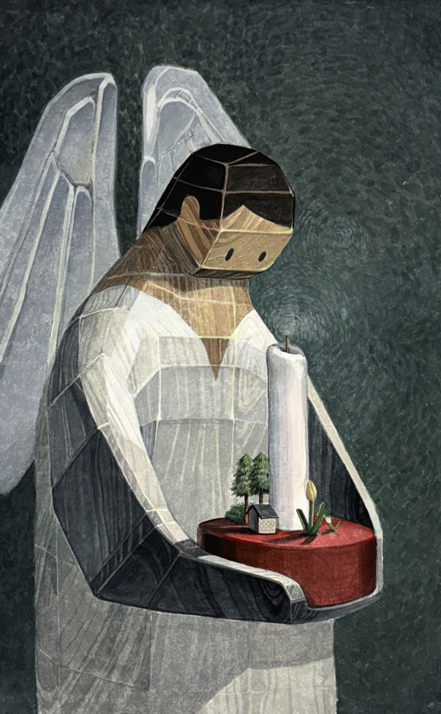 제1회 해석 미술 장학생 선발전에서 우수상을 수상한 노승하 작가의 '눈에 보이지 않는 것과 보이는 것과 보이지 않는 것'(2025). 해석장학문화재단 제공