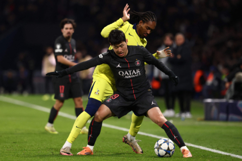 이강인 UCL 첫 득점 도전 실패 PSG, 토트넘 5-3 격파 2위 도약