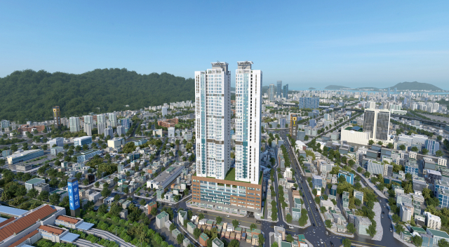 지원건설이 부산 부산진구 부전동 390-1번지 일원에 지하 4층~지상 40층, 416세대 규모의 공공지원 민간임대주택인 ‘서면 지원더뷰드림’을 공급한다. 전세사기 우려 없이 최대 10년간 안정적인 거주를 보장받을 수 있는 아파트로, 서면 도심의 인프라와 부산시민공원의 자연을 동시에 누릴 수 있다. 해당 단지의 조감도. 지원건설 제공