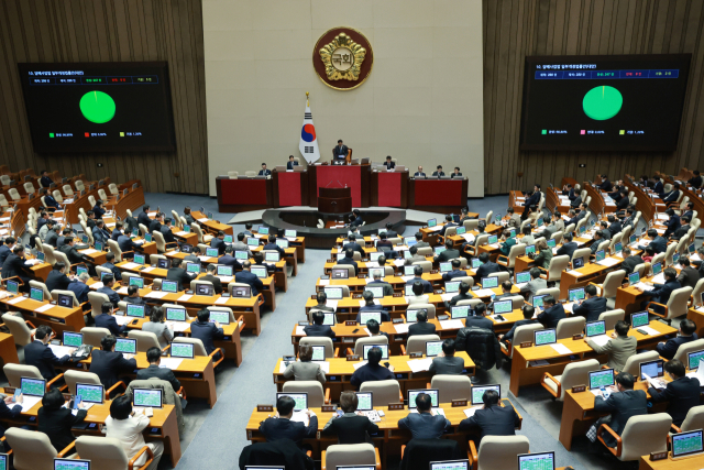 2일 국회 본회의에서 담배사업법 일부개정법률안이 가결되고 있다. 연합뉴스