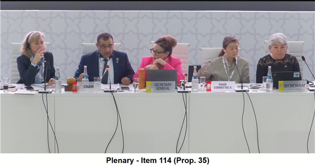 5일(현지시간) 우즈베키스탄 사마르칸트에서 개최된 ‘멸종위기에 처한 야생동식물의 국제거래에 관한 협약(CITES·사이테스)’ 제20차 당사국총회 본회의에서 한국이 핵심 의제로 대응해 온 ‘뱀장어속(Anguilla spp.) 모둔 종의 CITES 부속서 Ⅱ 등재 제안(제안서 35번)’이 최종 채택되지 않아 등재 부결이 확정됐다. 해수부 제공