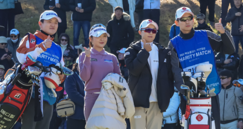 국내파, 백송홀딩스·부산일보 채리티 매치 첫날 2승 1무로 앞서 나가